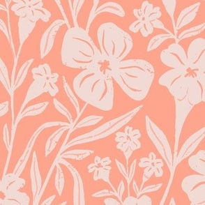 Canadian Meadow in Pink | Medium Version | Bohemian Style Pattern in the Woodlands