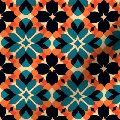 Modern Moroccan Style Marrakesh Vibes Abstract Geometric Premium Art Colorful Pattern Design #38