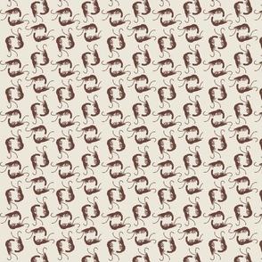 Lobster Spot Pattern // small // lobsters, sea life, brown, beige, taupe