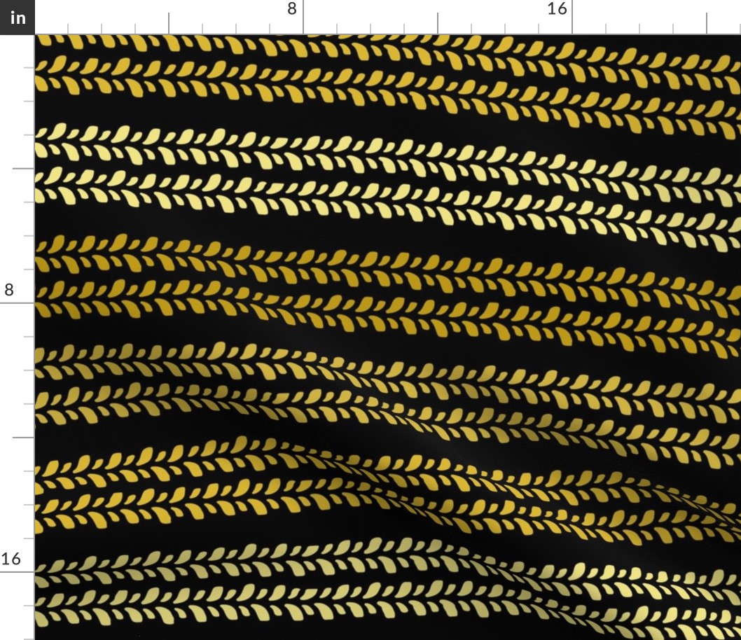 Large Scale 4x4 Adventures Horizontal Stripes  Off Road Jeep Vehicle Tire Tracks Coordinate Yellow Gold and Black
