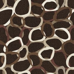 Ocean Pebbles // small // pebbles, stones, circles, tossed, brown, beige, taupe
