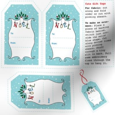 Cute Whimsical Christmas Gift Tags or Labels