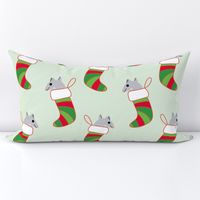 Christmas Stocking Mouse //  Light Green