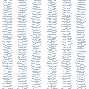 Seaweed Kelp Forest Stripes - Coastal Chic - Blue Gray on Ivory White