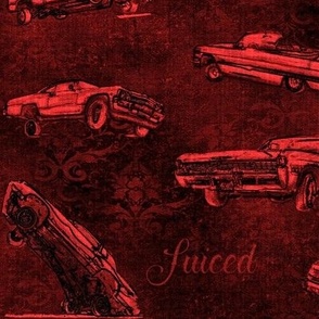 Low Riders with Text - red