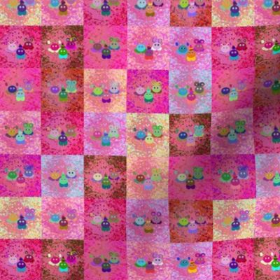 (S) PInk & Multicolor_80s Nostalgia Confetti & Pom Critters Quilt