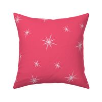 Large - Bright Twinkling Star Bursts on Hot Pink 