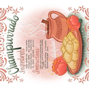 Champurrado Recipe Tea Towel