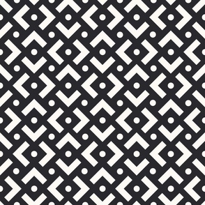 Geometric Pattern, Black and White, Large Scale