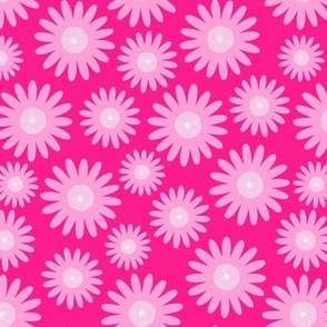 Barbie Magenta Pink daisy flowers