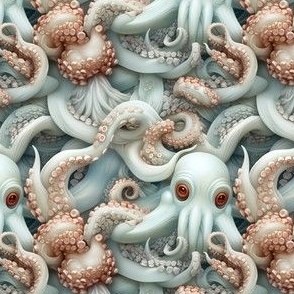 Pastel Playfulness: Adorable Realistic Octopus Home Decor