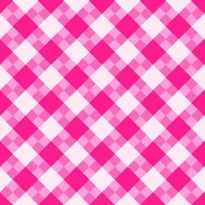 Barbie Pink diagonal vintage checkers