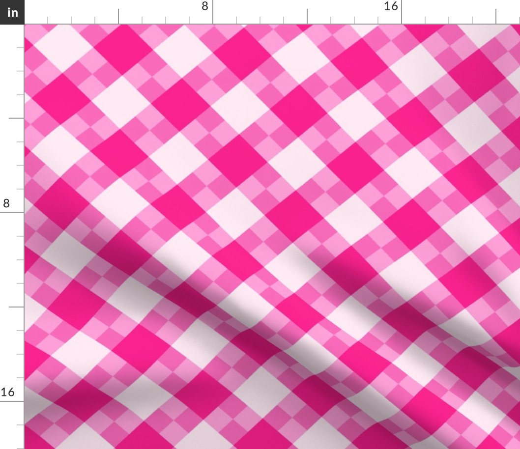 Barbie Pink diagonal vintage checkers