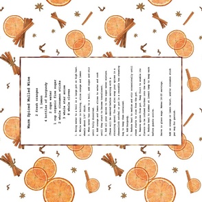 Get Celebrating  with this  Festive Mulled Wine Recipe Tea Towel