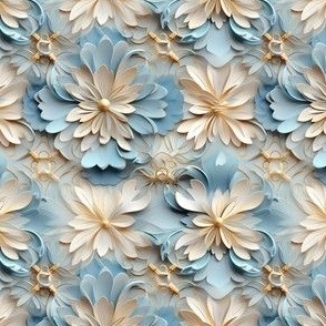 Blossom in Bloom: Pastel High Relief Home Decor