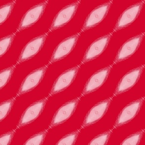 Cherry red diagonal feather / small