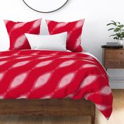 Cherry red diagonal feather/ large