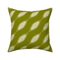Olive Green Diagonal Feathers /small