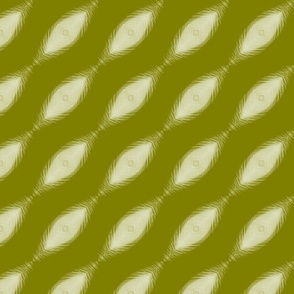 Olive Green Diagonal Feathers /small
