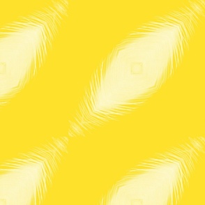 Yellow Diagonal Feathers / Large