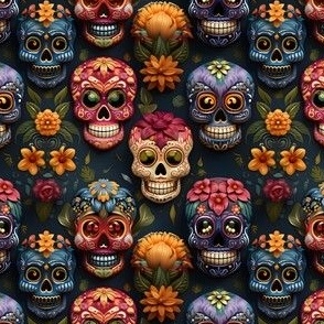 Legacy of Honor: Day of the Dead Sugar Skulls & Flowers Home Decor