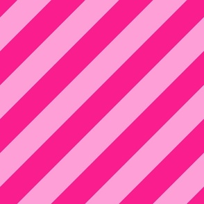 Barbie Magenta Pink diagonal stripes large