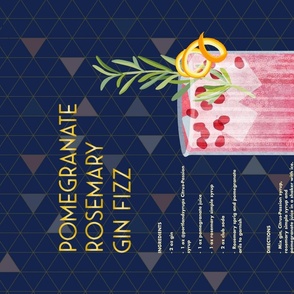 Pomegranate Rosemary Gin Fizz Recipe - Tea Towel