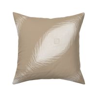 Taupe diagonal feathers/ large
