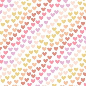Valentine rainbow hearts - little ombre gradient heart design girls pink lilac lime summer palette