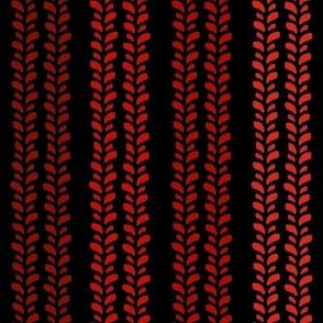 Medium Scale 4x4 Adventures Vertical Stripes Jeep Off Road Vehicle Tire Tracks Coordinate in Red and Black