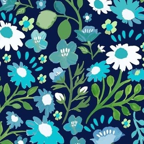 Peacock Floral Dark