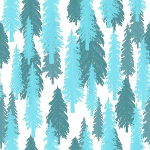 Blue Winter Forest