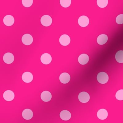 Barbie Magenta Pink polka dots