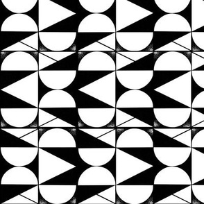 Black & White Geometric // 6 in Medium Scale