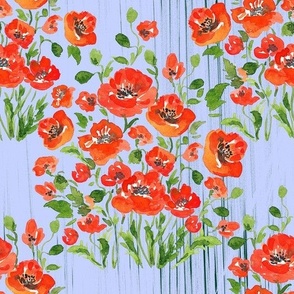 Scarlet Splendor, Red Poppies, Wildflowes