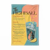 The Highball Cocktail: A Mid-century nod to this longlasting recipe tea towel