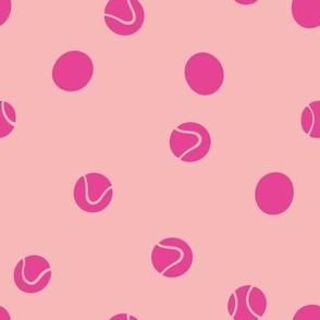 Small - Tennis Balls in the Air - Love Tennis - Preppy Bouncing Balls - Red x Pink