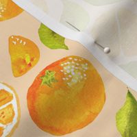 Cutie Clementine Tangerines on Peach