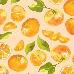 Cutie Clementine Tangerines on Peach