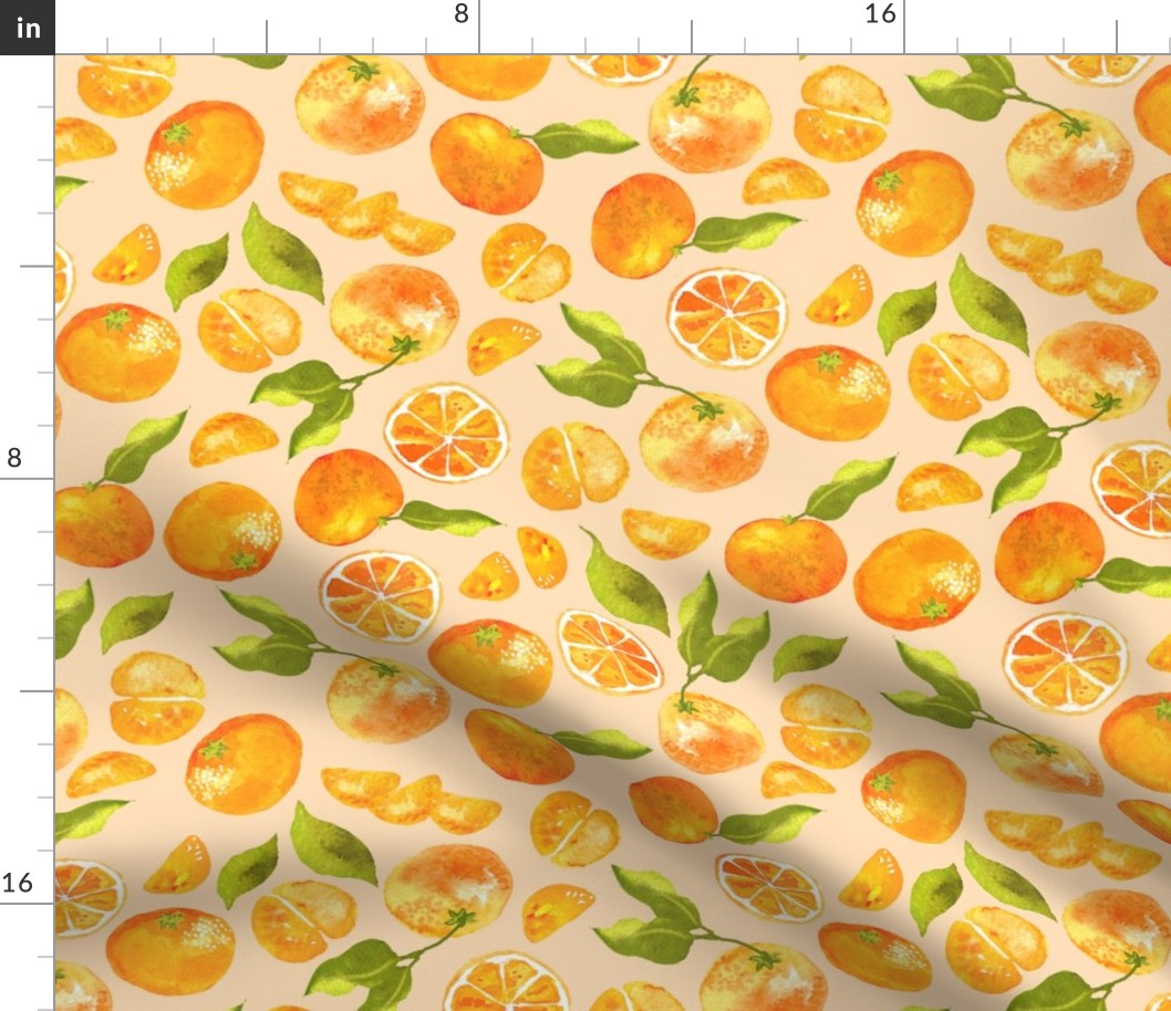 Cutie Clementine Tangerines on Peach