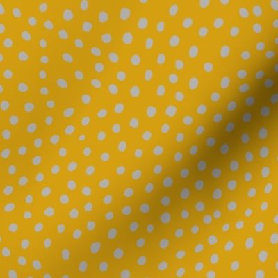 Spotty Dots, Grey on Mustard Yellow
