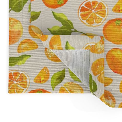 Cutie Clementine Tangerines on Beige