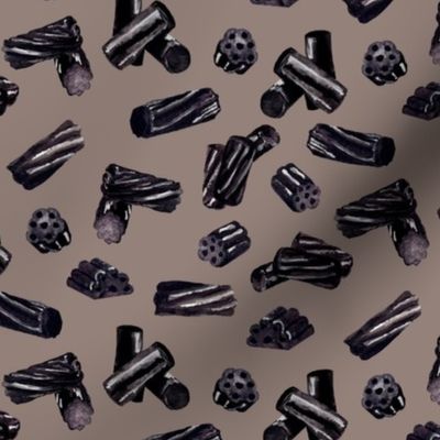 Black Licorice Bits on Sepia