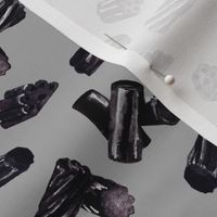 Black Licorice Pieces on Grey