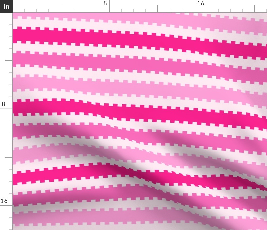 Barbie Pink horizontal stripes