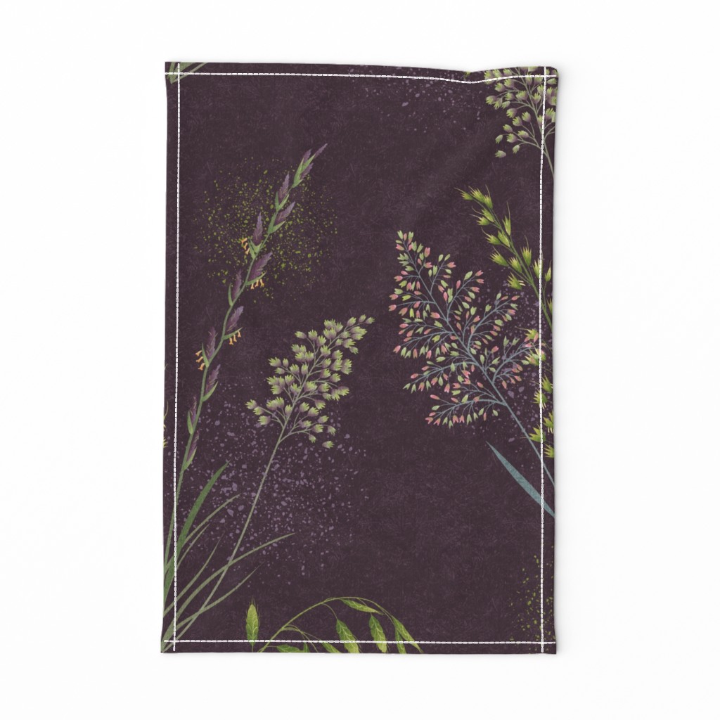 Wild Grasses & Pollen-Aubergine-XL