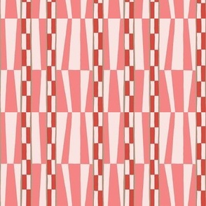 Peppermint Abstract Vintage Geometric in pink - Small