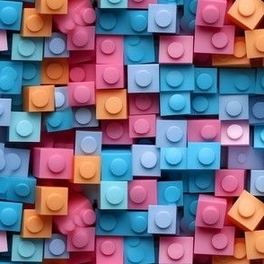 Vivid Elegance: Colorful Brick Toy Home Decor