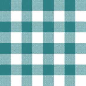 Gingham Check, soft green (large) - faux weave checkerboard 1" squares