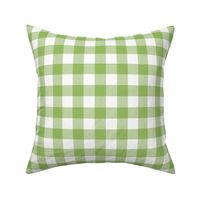 Gingham Check, apple green (large) - faux weave checkerboard 1" squares